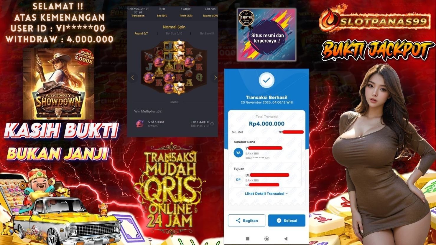 SLOTPANAS99 JACKPOT SLOT WILD BOUNTY SHOWDOWN